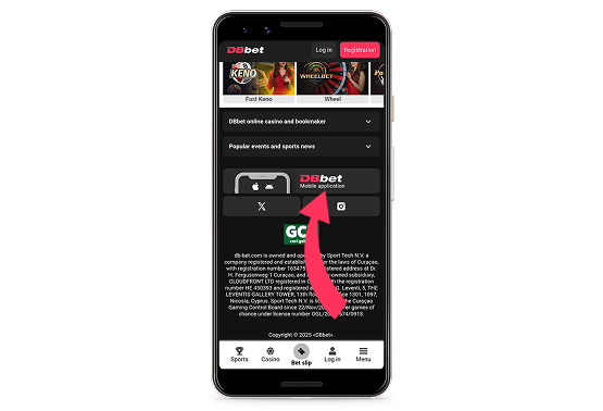 Find mobile downloads section