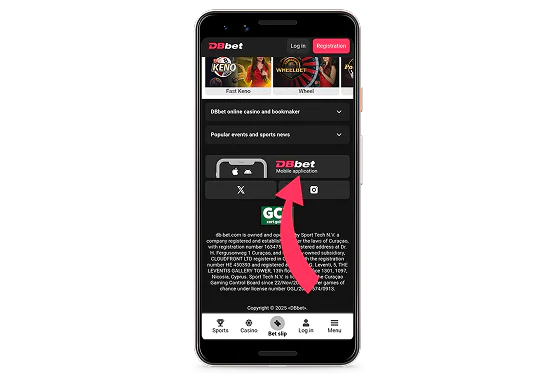 Find mobile downloads section