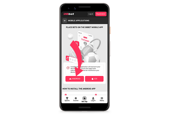 Tap to download DBbet APK