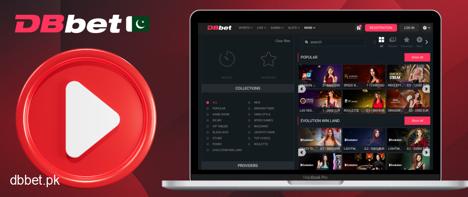 DBbet live casino games dealers interaction