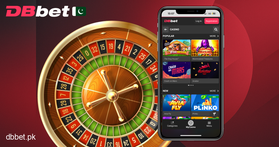 DBbet app casino games selection