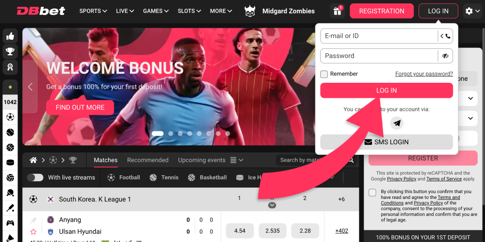 Click the Sign In Button