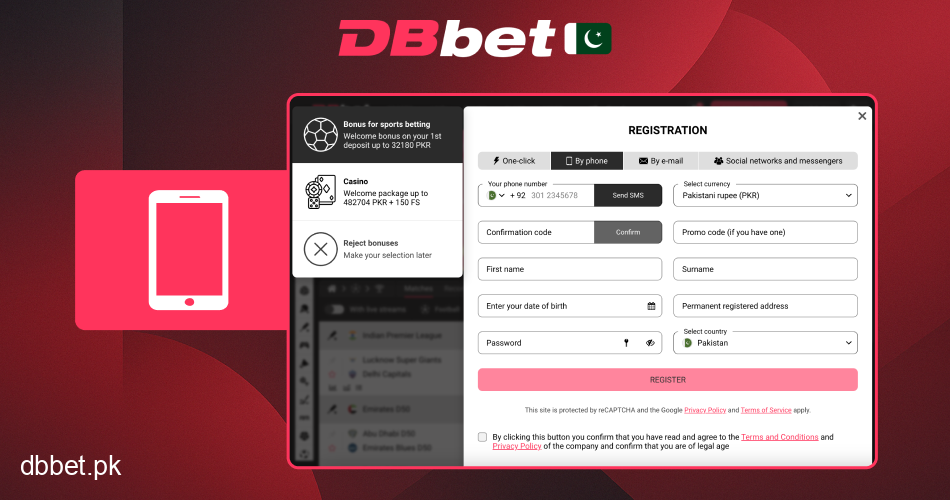 DBbet Mobile Number Signup