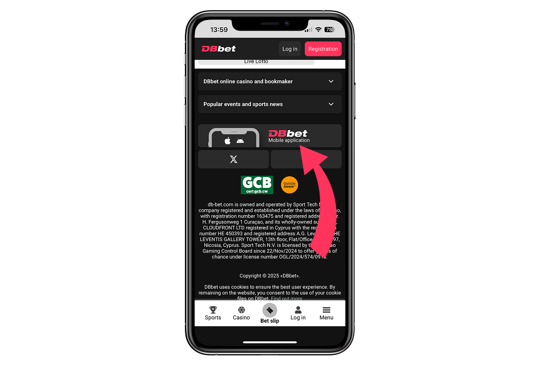 Go to iOS download section