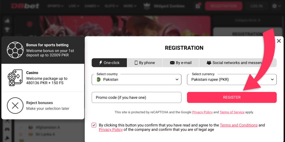 Click Confirm to Register