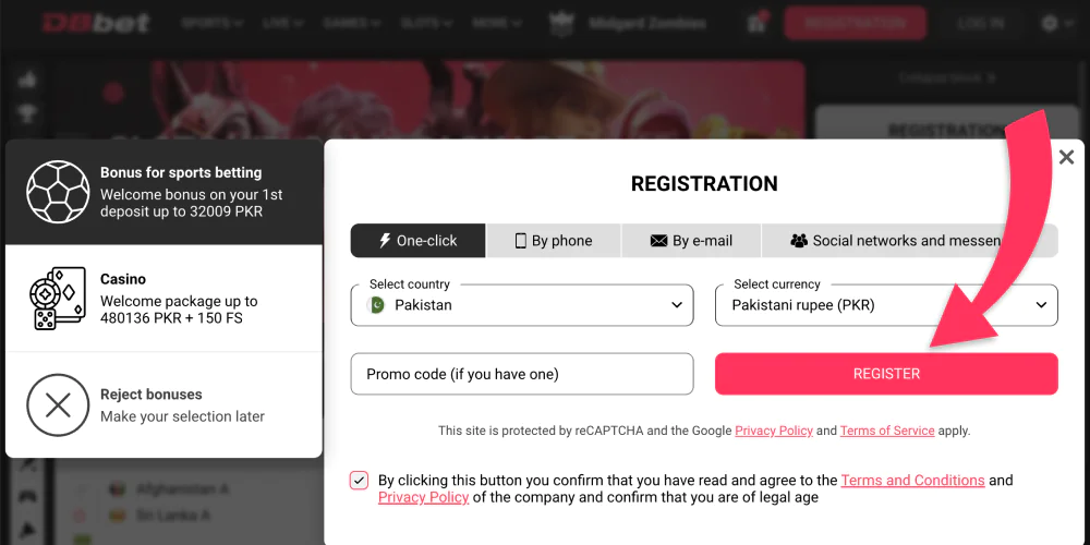 Click Confirm to Register