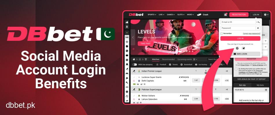 DBbet Social Media Login Perks